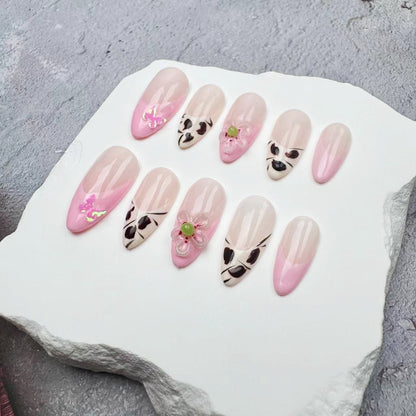 3D Nails/custom press on nails/party press on nails/Flakes for nails/wedding nails gift/Japanese nails/Long nails/Almond nails