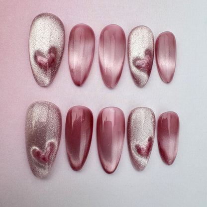 Girly nail art, sweet fingertip magic