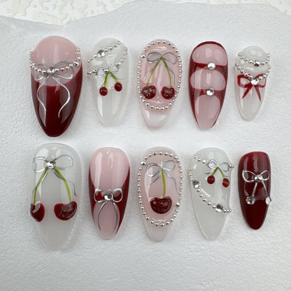 3D nails/custom press on nails/party press on nails/Flakes for nails/Beautiful nails gift/nail art/Long nails/Almond nails